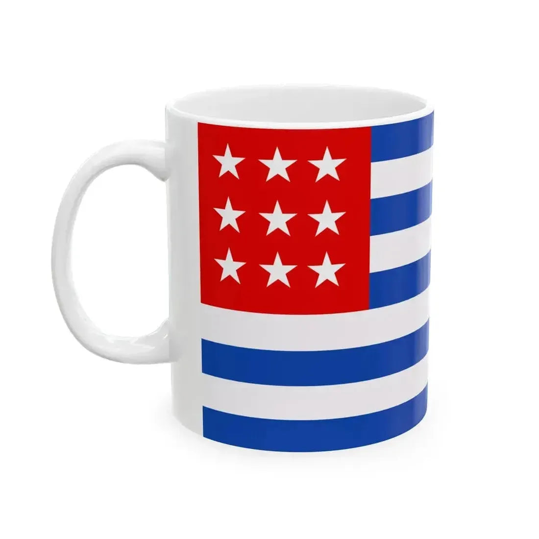 Flag of El Salvador 1865-1869 (El Salvador) White Coffee Mug - Go Mug Yourself