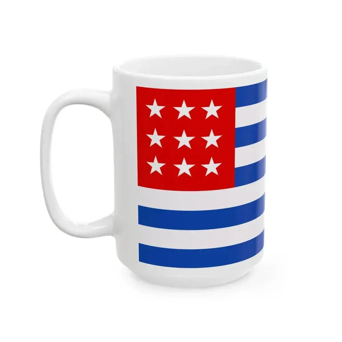 Flag of El Salvador 1865-1869 (El Salvador) White Coffee Mug - Go Mug Yourself