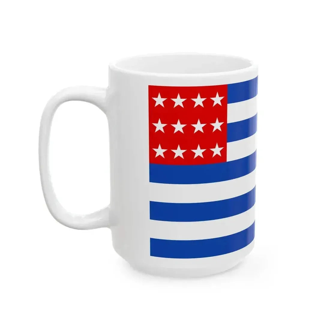 Flag of El Salvador 1869-1873 (El Salvador) White Coffee Mug - Go Mug Yourself