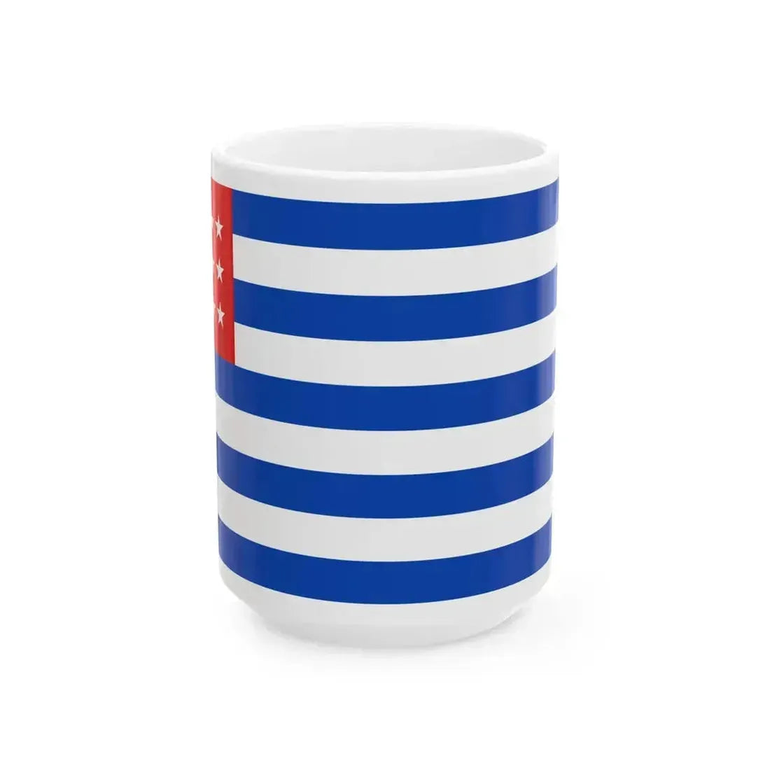 Flag of El Salvador 1869 (El Salvador) White Coffee Mug 15oz - Go Mug Yourself