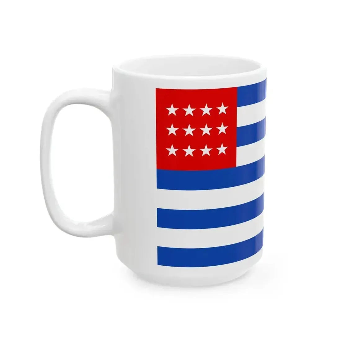 Flag of El Salvador 1869 (El Salvador) White Coffee Mug - Go Mug Yourself