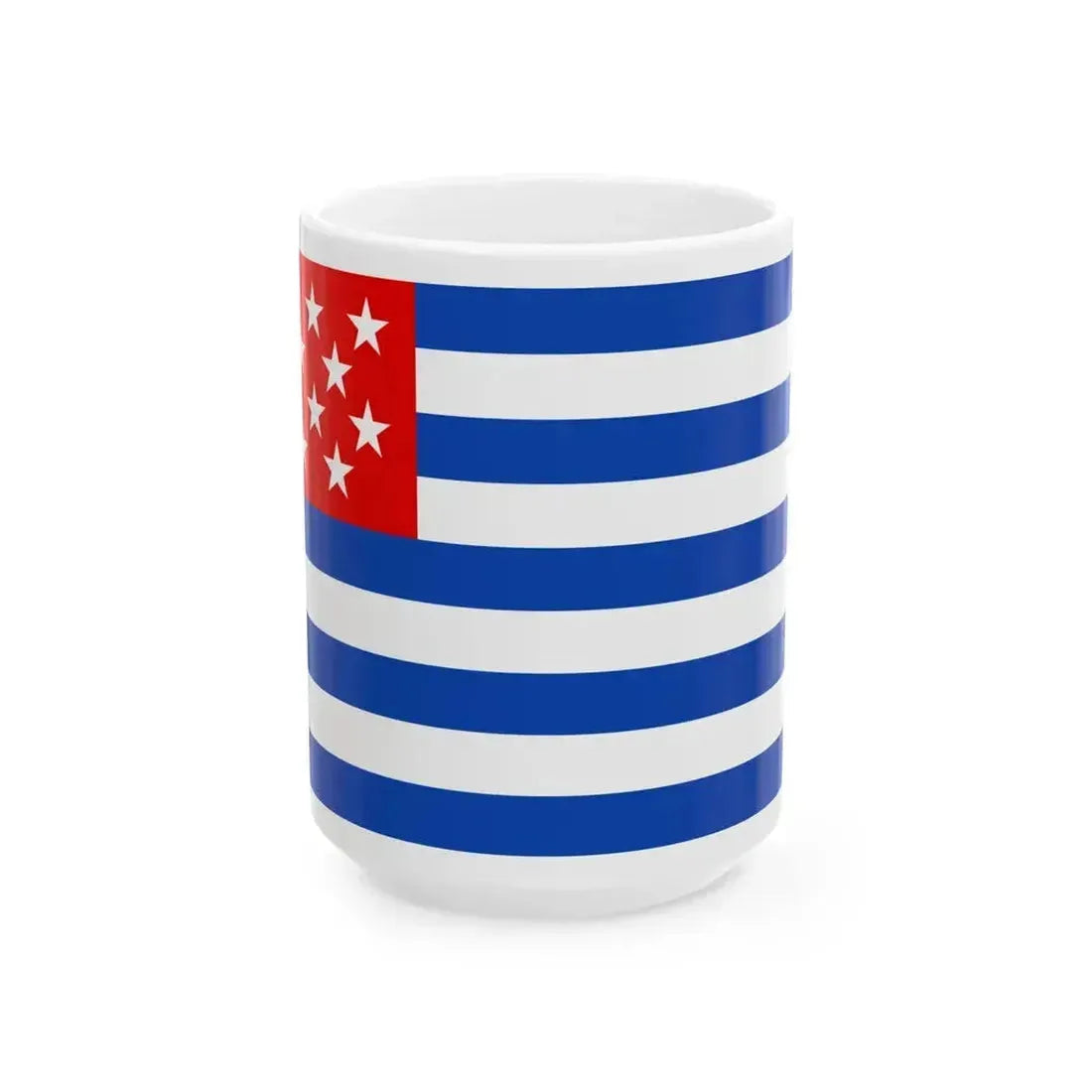 Flag of El Salvador 1877-1912 (El Salvador) White Coffee Mug 15oz - Go Mug Yourself