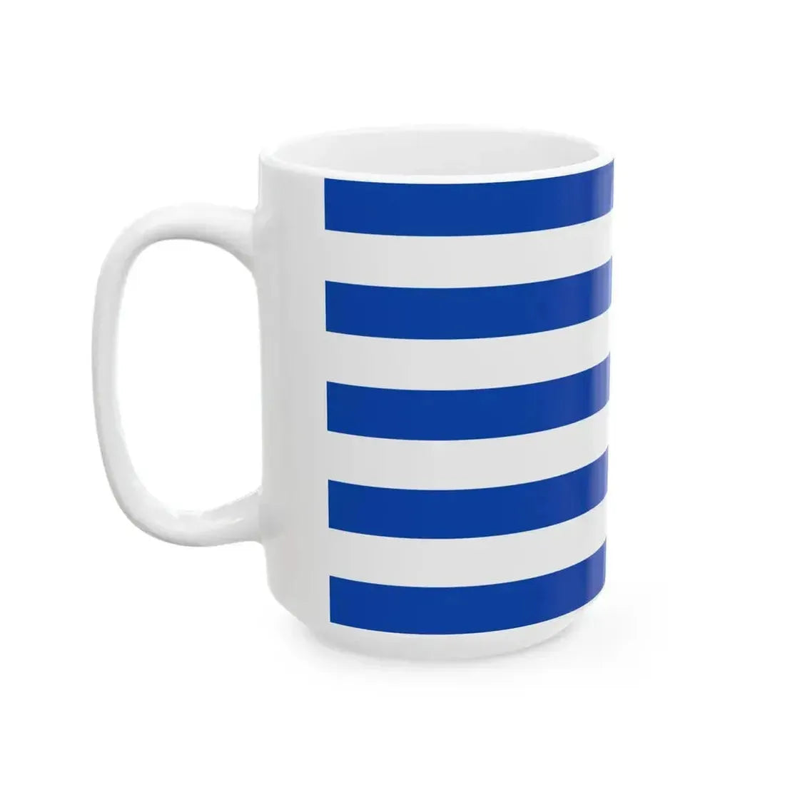 Flag of El Salvador 1877-1912 reverse (El Salvador) White Coffee Mug - Go Mug Yourself