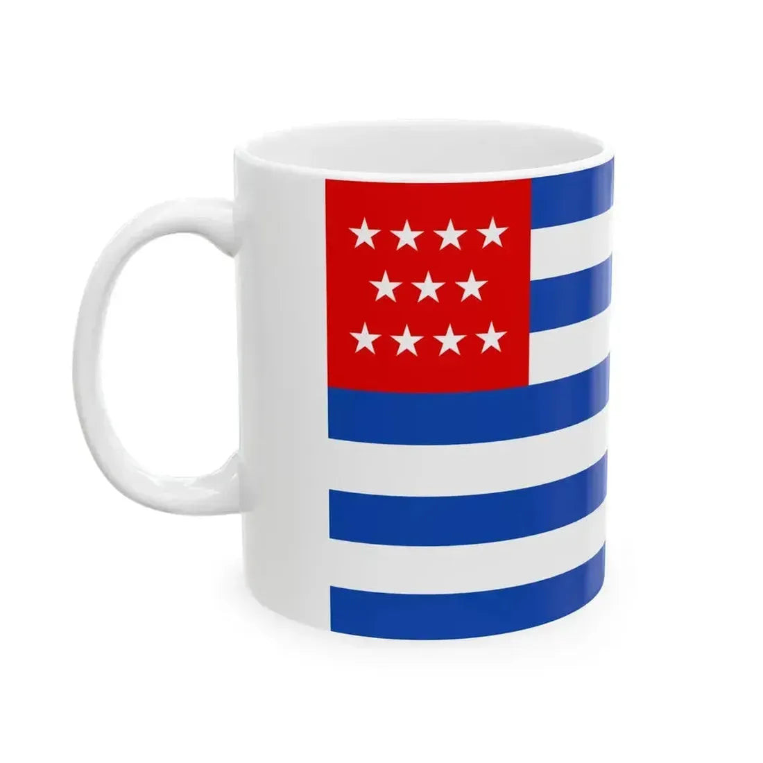 Flag of El Salvador June 1865 (El Salvador) White Coffee Mug - Go Mug Yourself