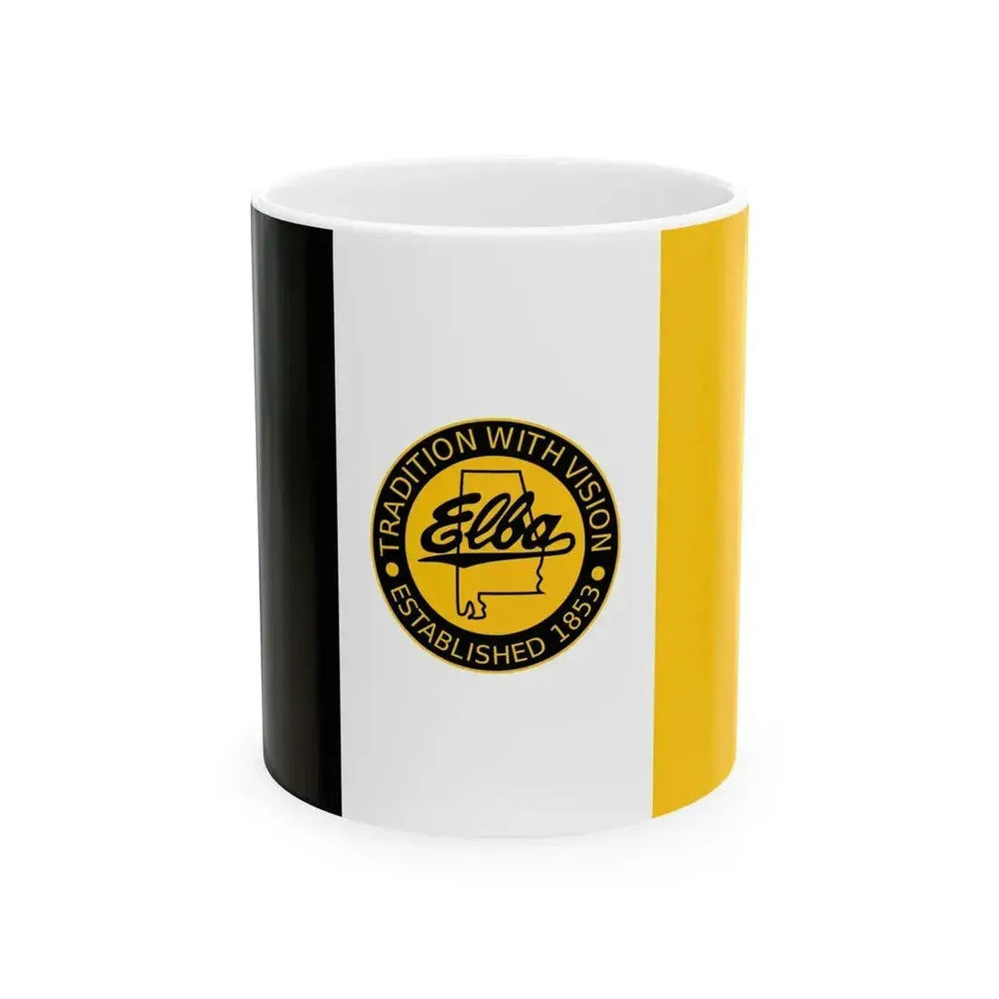 Flag of Elba Alabama (United States) White Coffee Mug 11oz - Go Mug Yourself