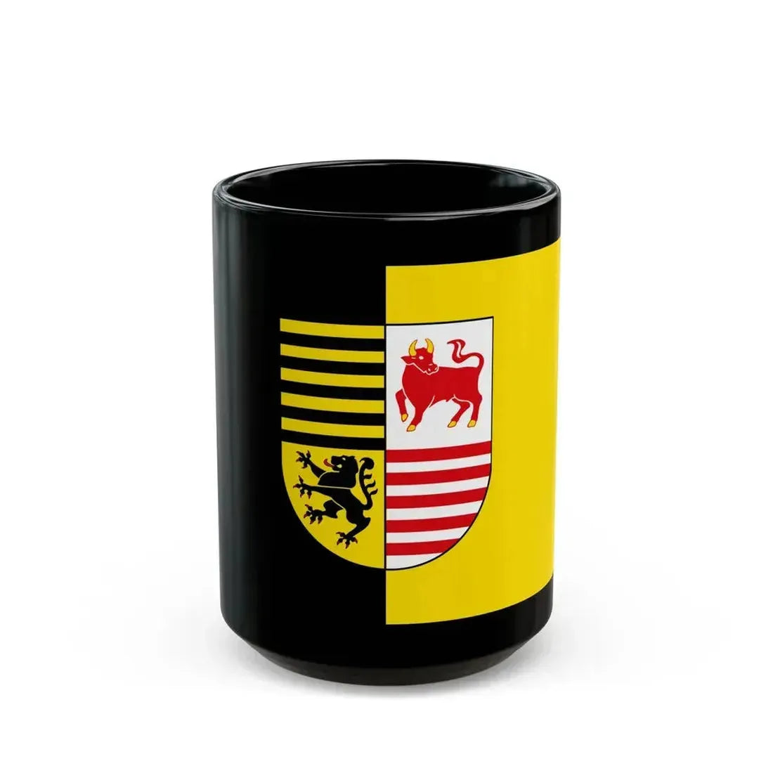 Flag of Elbe Elster Germany - Black Coffee Mug 15oz - Go Mug Yourself