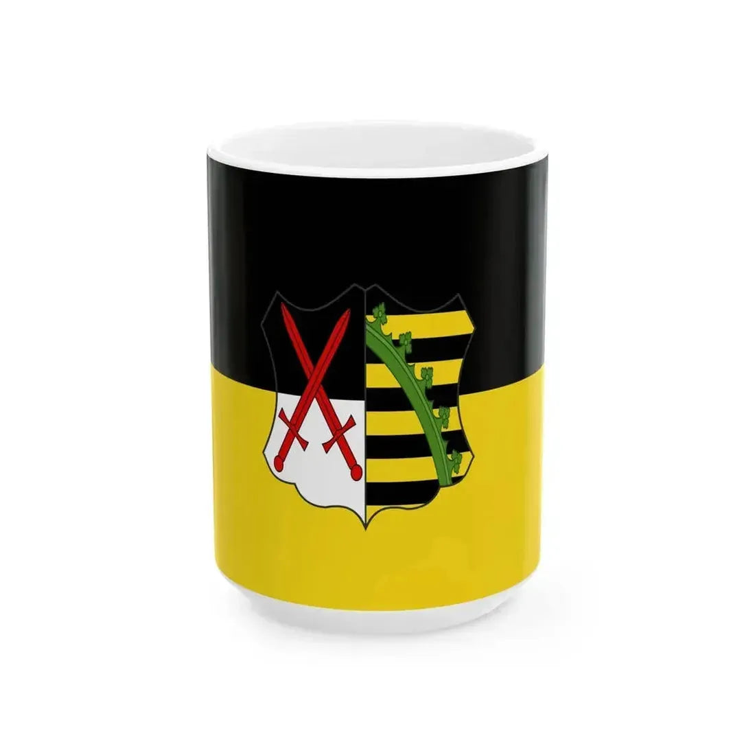 Flag of Electoral Saxony (Germany) White Coffee Mug 15oz - Go Mug Yourself