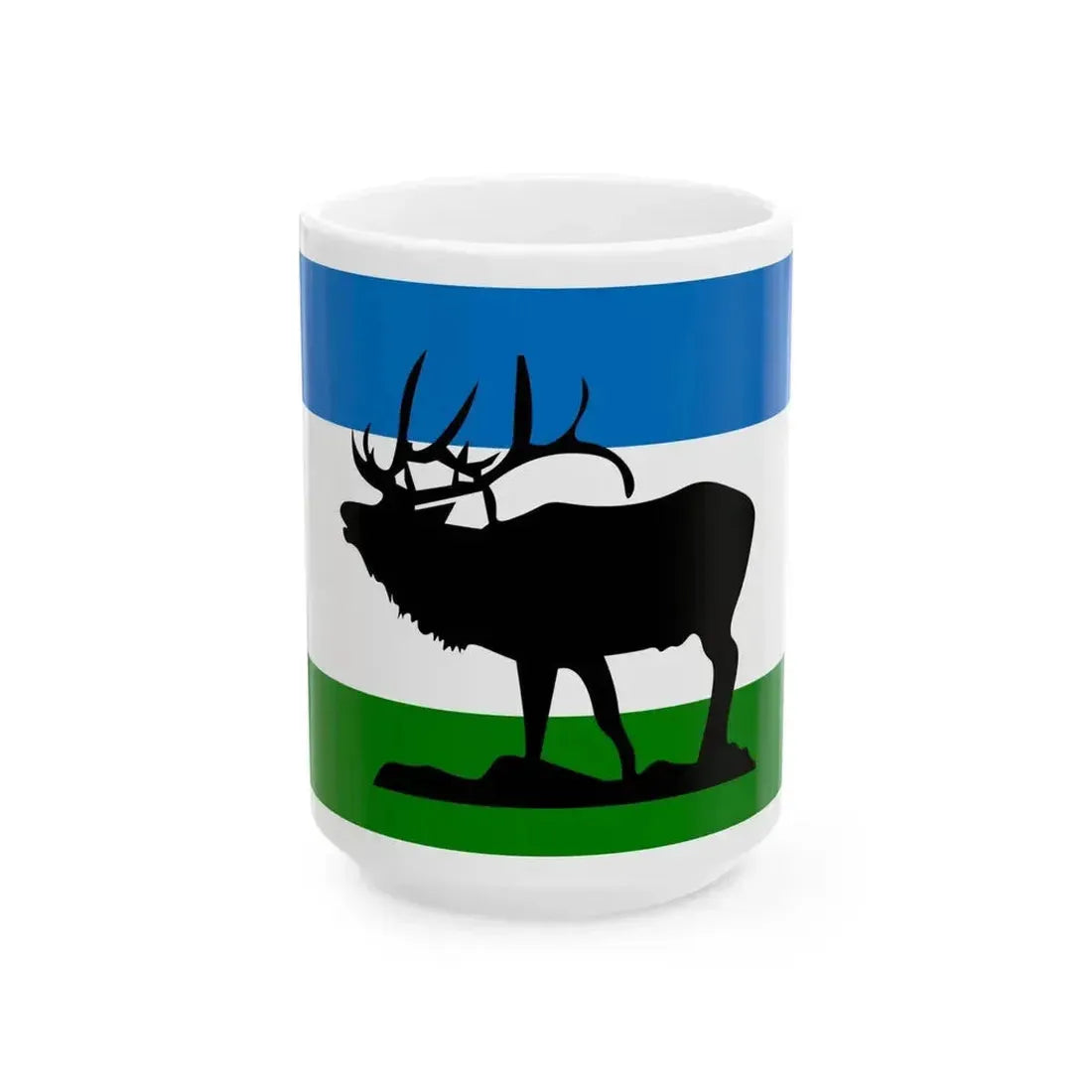Flag of Elk Ridge Utah (United States) White Coffee Mug 15oz - Go Mug Yourself