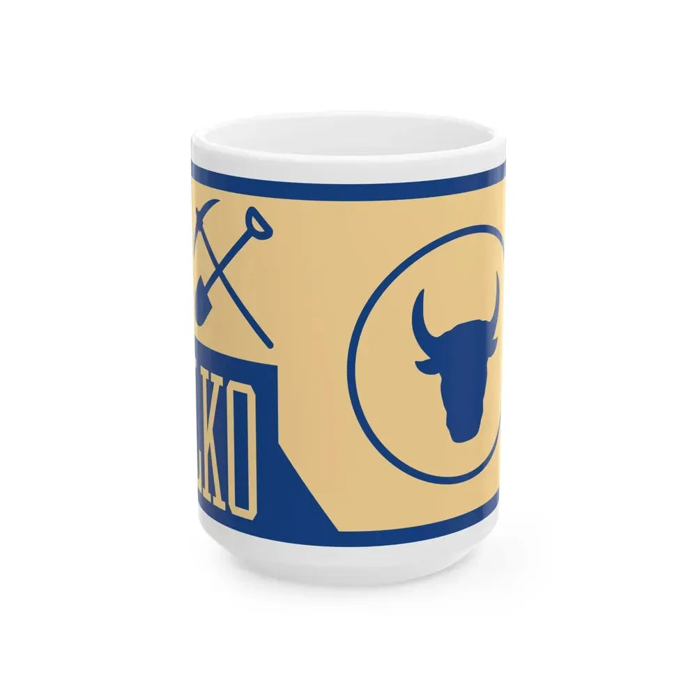 Flag of Elko County Nevada (United States) White Coffee Mug 15oz - Go Mug Yourself