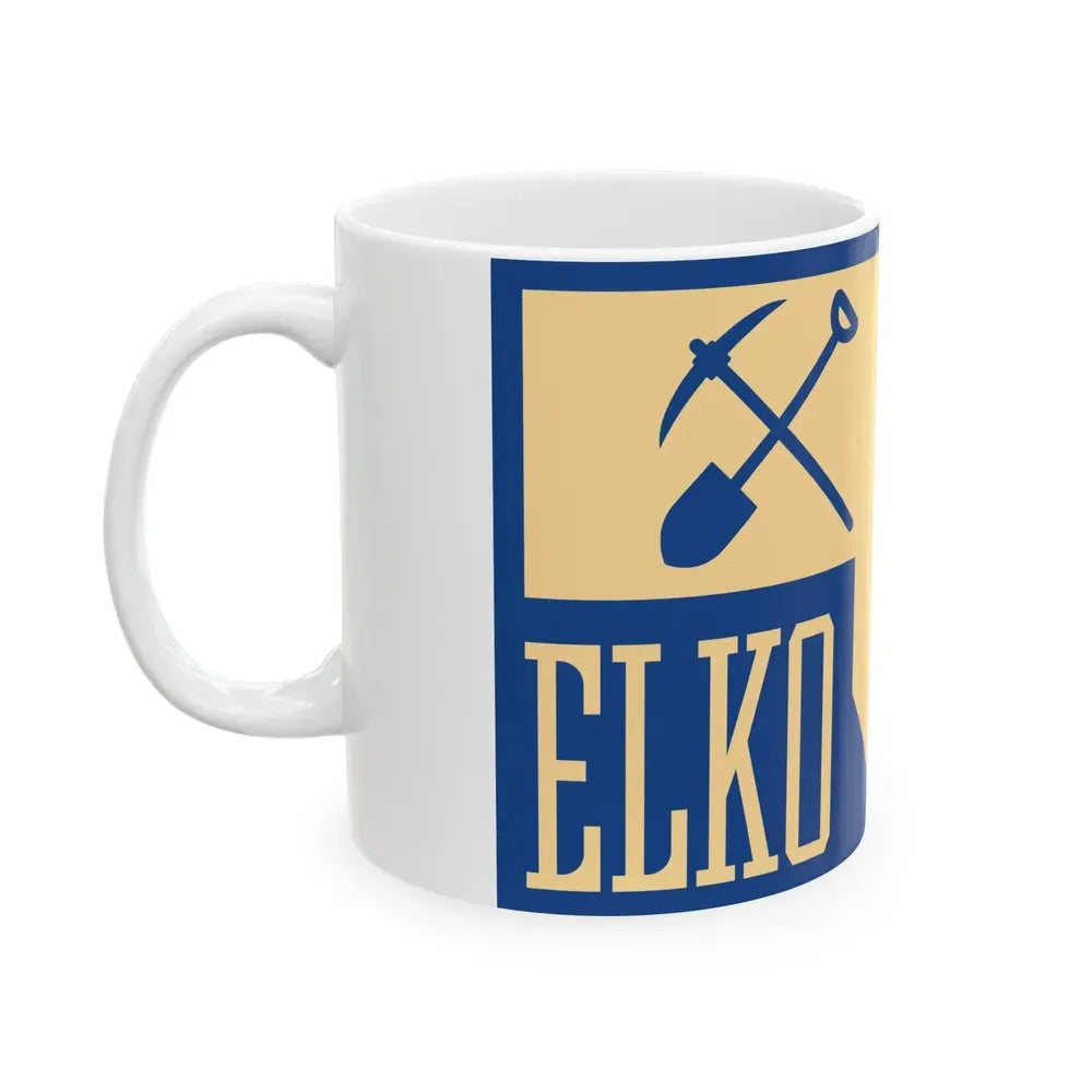 Flag of Elko County Nevada (United States) White Coffee Mug - Go Mug Yourself