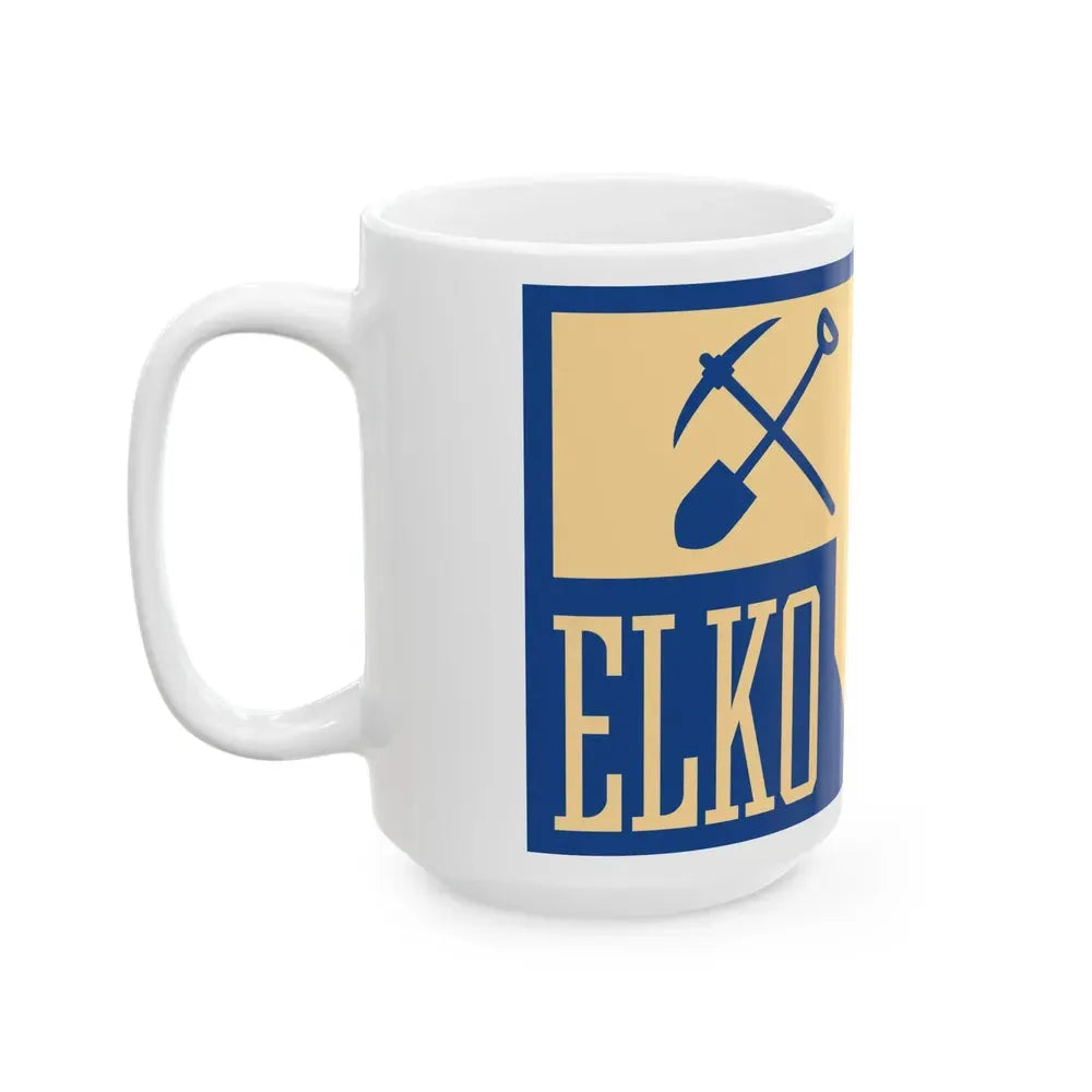 Flag of Elko County Nevada (United States) White Coffee Mug - Go Mug Yourself