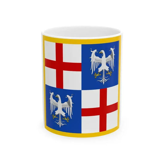 Flag of Emilia Lega Nord (Italy) White Coffee Mug 11oz - Go Mug Yourself