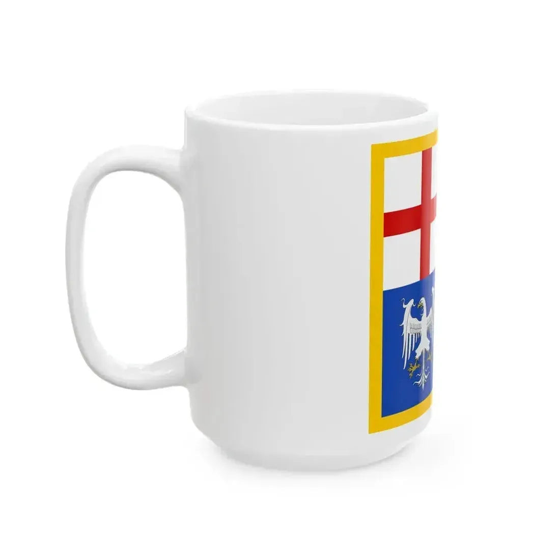 Flag of Emilia Lega Nord (Italy) White Coffee Mug - Go Mug Yourself