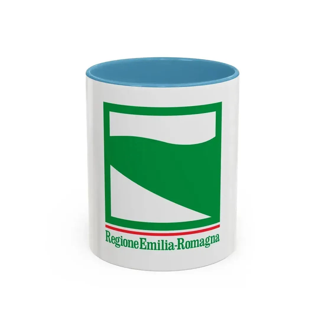 Flag of Emilia Romagna Italy - Accent Coffee Mug 11oz Light Blue - Go Mug Yourself