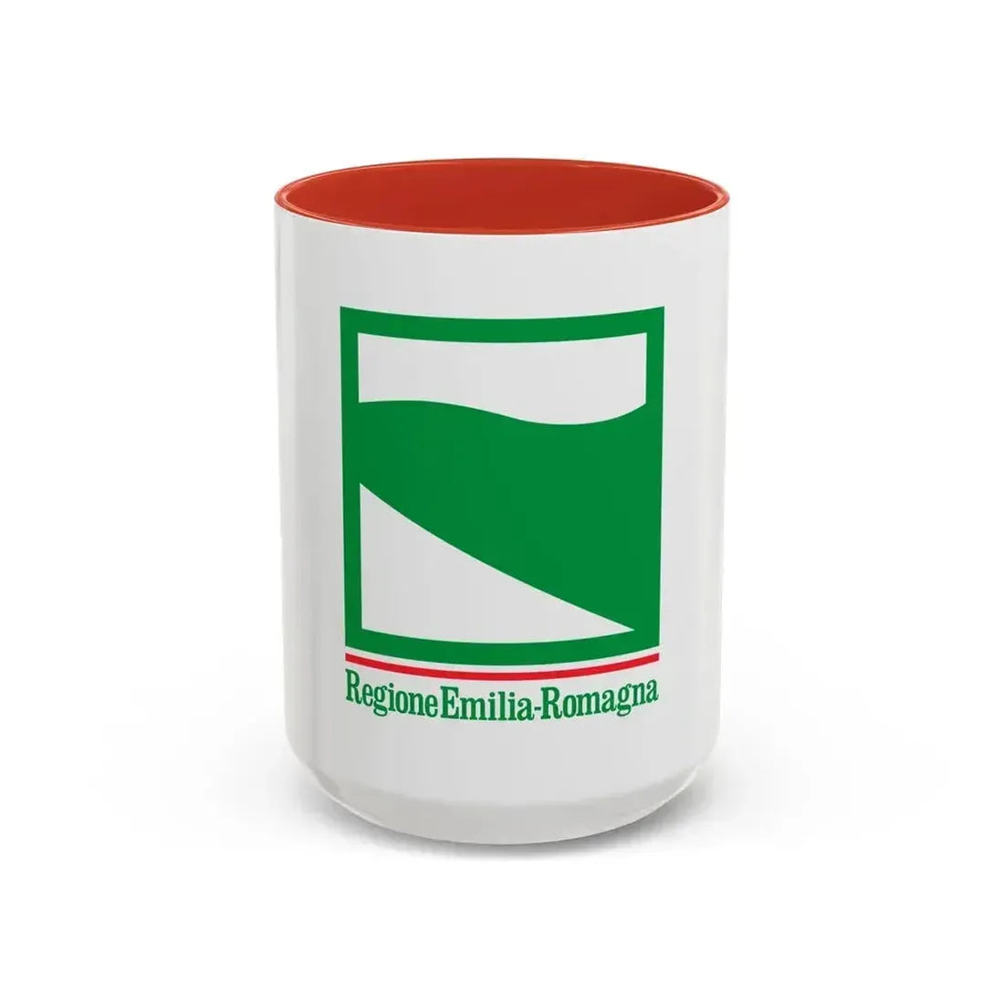 Flag of Emilia Romagna Italy - Accent Coffee Mug 15oz Red - Go Mug Yourself