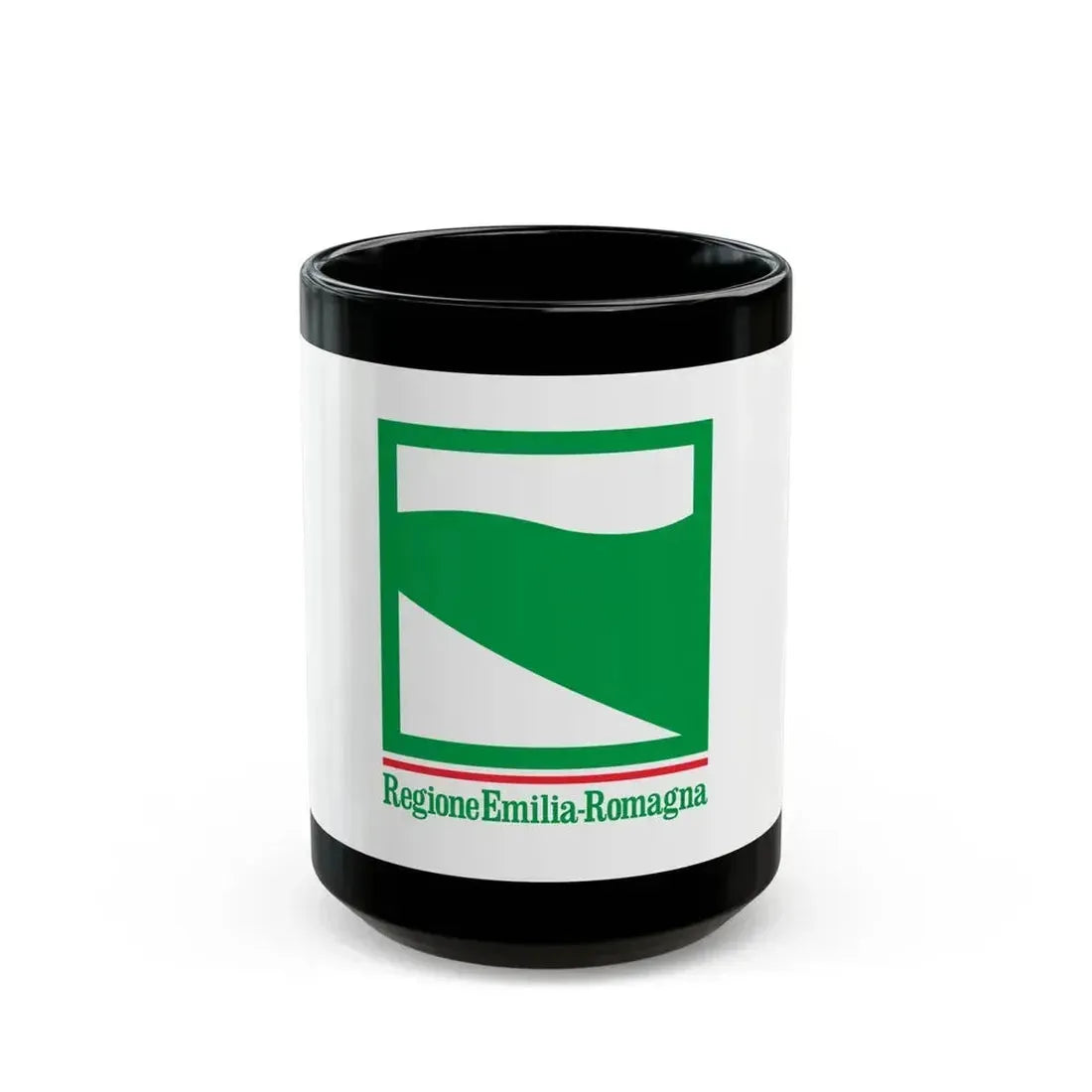 Flag of Emilia Romagna Italy - Black Coffee Mug 15oz - Go Mug Yourself