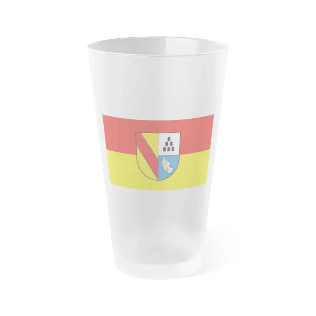 Flag of Emmendingen Germany - Frosted Pint Glass 16oz 16oz Frosted - Go Mug Yourself