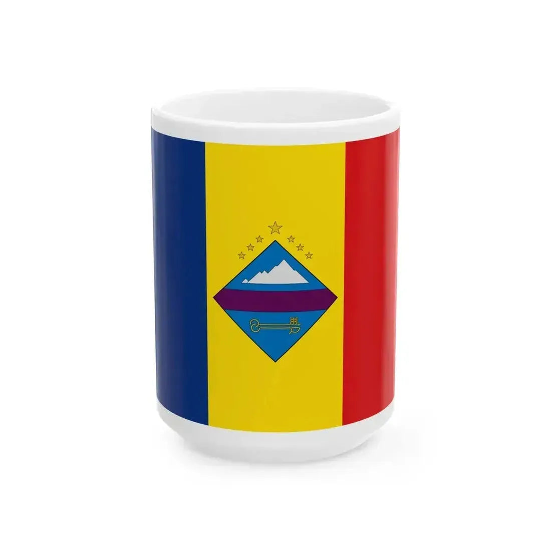 Flag of Encamp (Andorra) White Coffee Mug 15oz - Go Mug Yourself