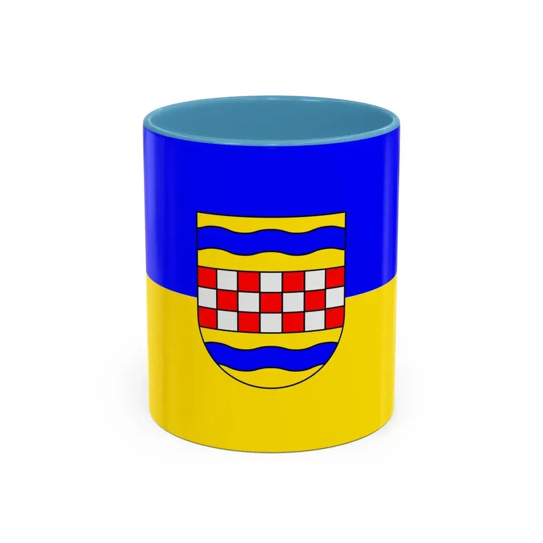 Flag of Ennepe Ruhr 2 Germany - Accent Coffee Mug 11oz Light Blue - Go Mug Yourself