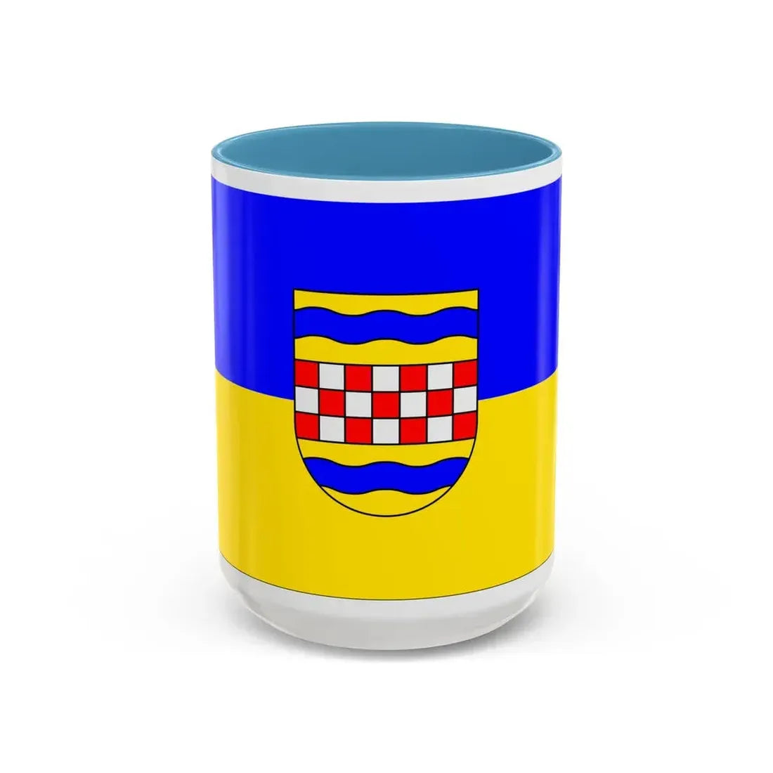 Flag of Ennepe Ruhr 2 Germany - Accent Coffee Mug 15oz Light Blue - Go Mug Yourself