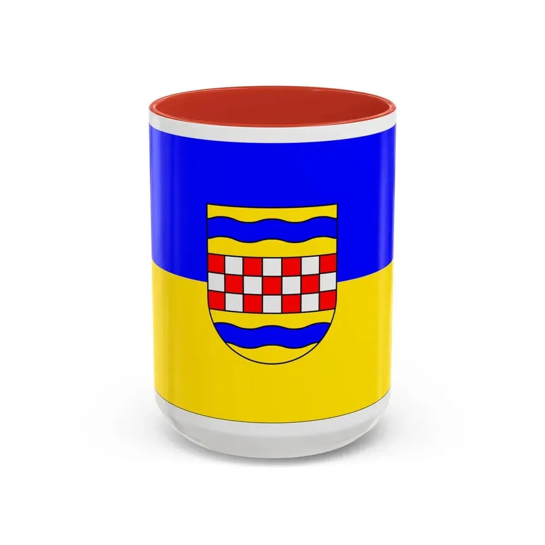 Flag of Ennepe Ruhr 2 Germany - Accent Coffee Mug 15oz Red - Go Mug Yourself