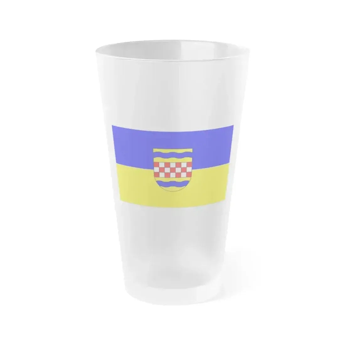 Flag of Ennepe Ruhr 2 Germany - Frosted Pint Glass 16oz 16oz Frosted - Go Mug Yourself
