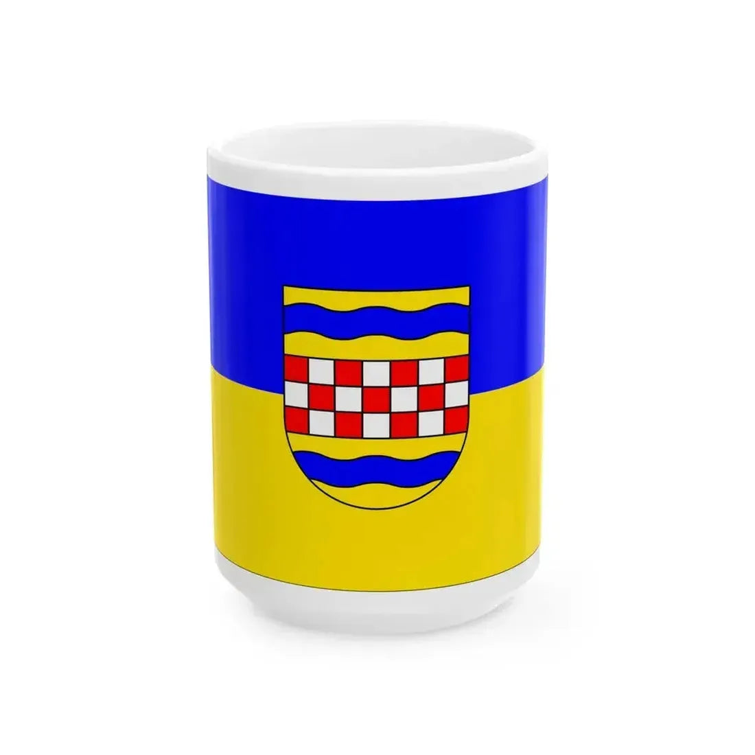 Flag of Ennepe Ruhr 2 Germany - White Coffee Mug 15oz - Go Mug Yourself