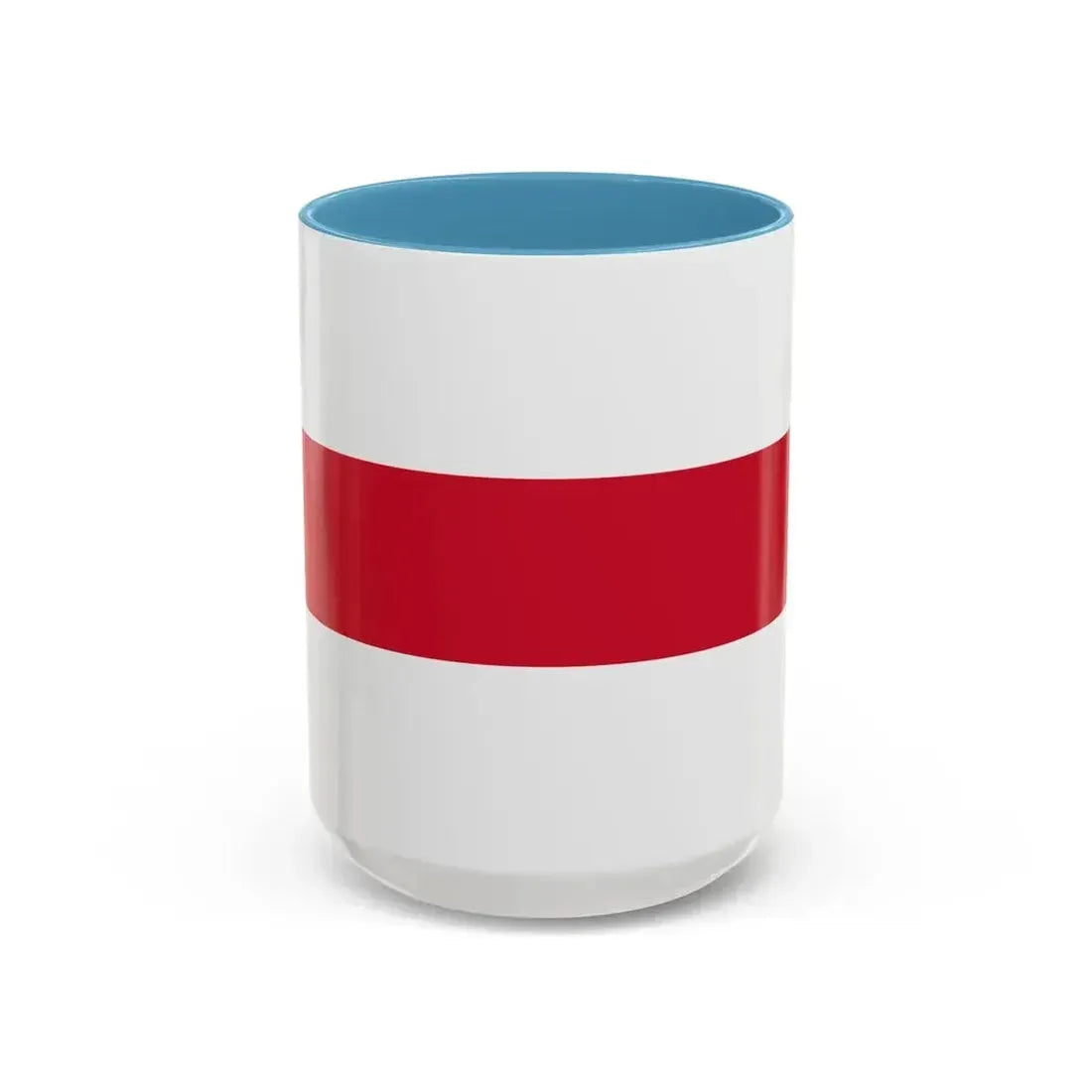 Flag of Enschede the largest city of the Twente region and the province of Overijssel Netherlands - Accent Coffee Mug 15oz Light Blue - Go Mug Yourself