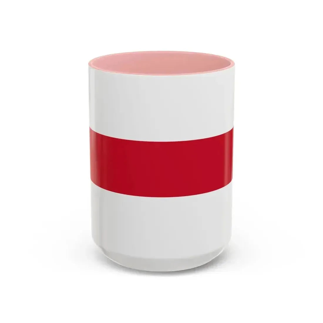 Flag of Enschede the largest city of the Twente region and the province of Overijssel Netherlands - Accent Coffee Mug 15oz Pink - Go Mug Yourself