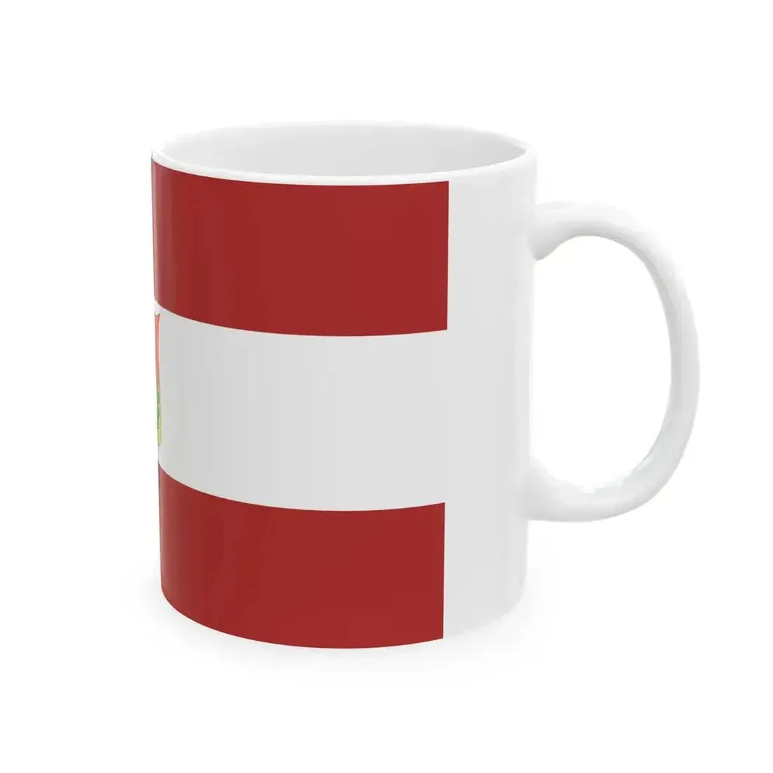 Flag of Entre Rios 1833-1853 with arms (Argentina) White Coffee Mug - Go Mug Yourself