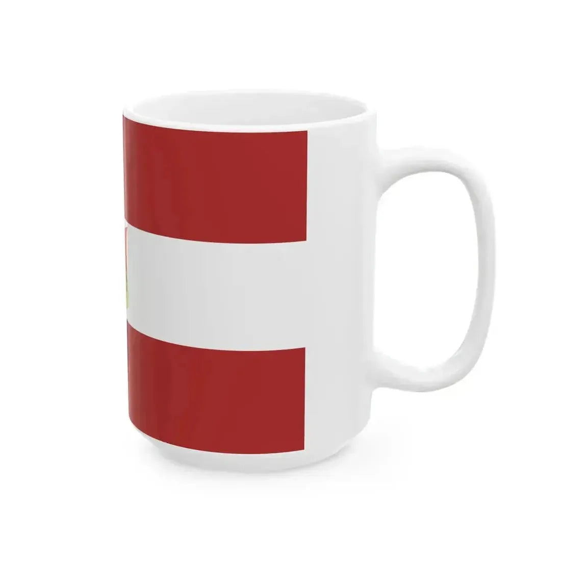 Flag of Entre Rios 1833-1853 with arms (Argentina) White Coffee Mug - Go Mug Yourself