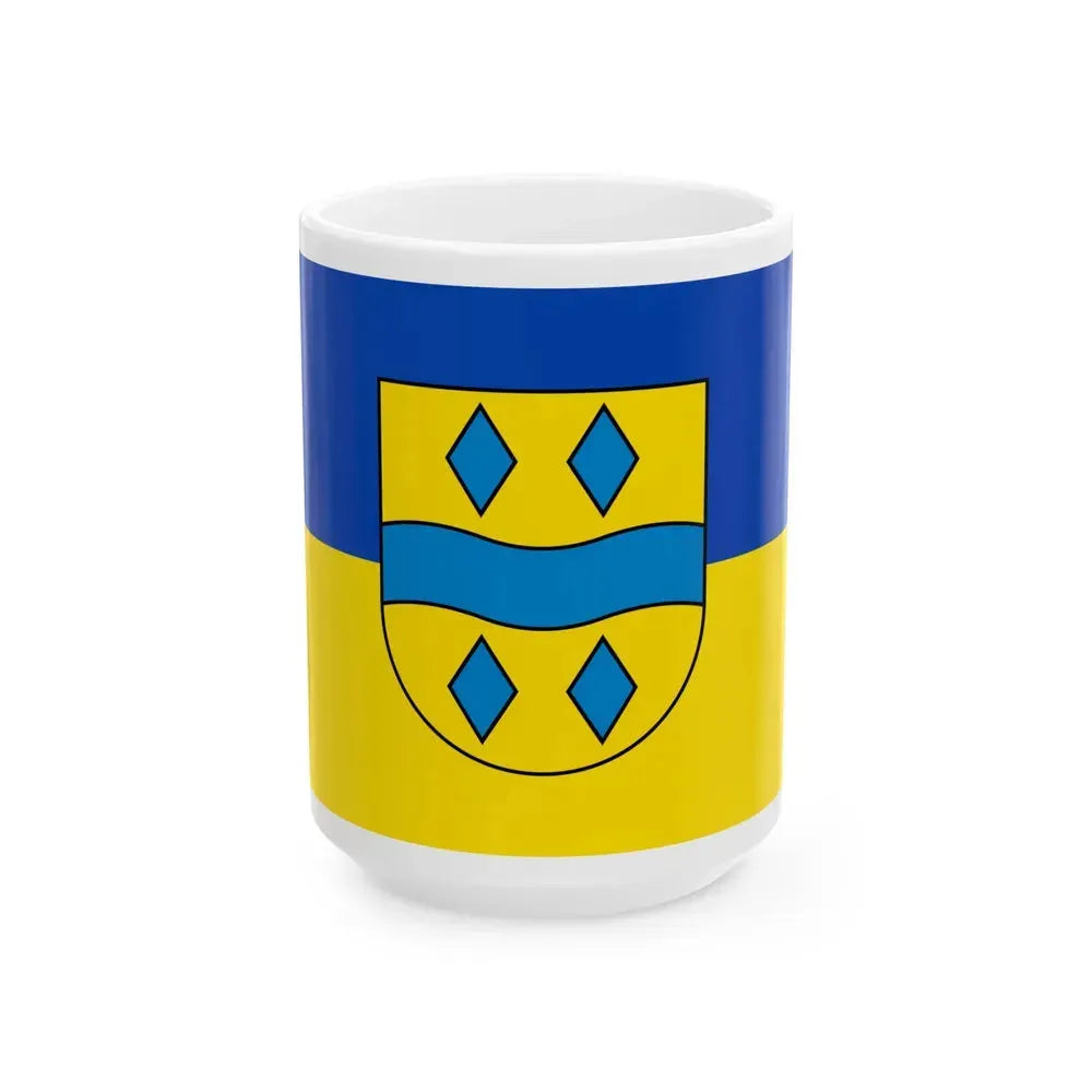 Flag of Enzkreis Germany - White Coffee Mug 15oz - Go Mug Yourself