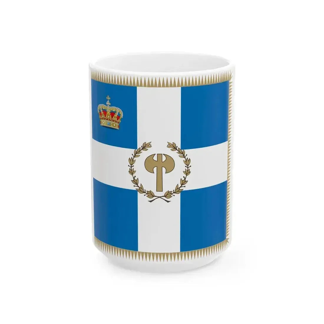 Flag of EON (Greece) White Coffee Mug 15oz - Go Mug Yourself