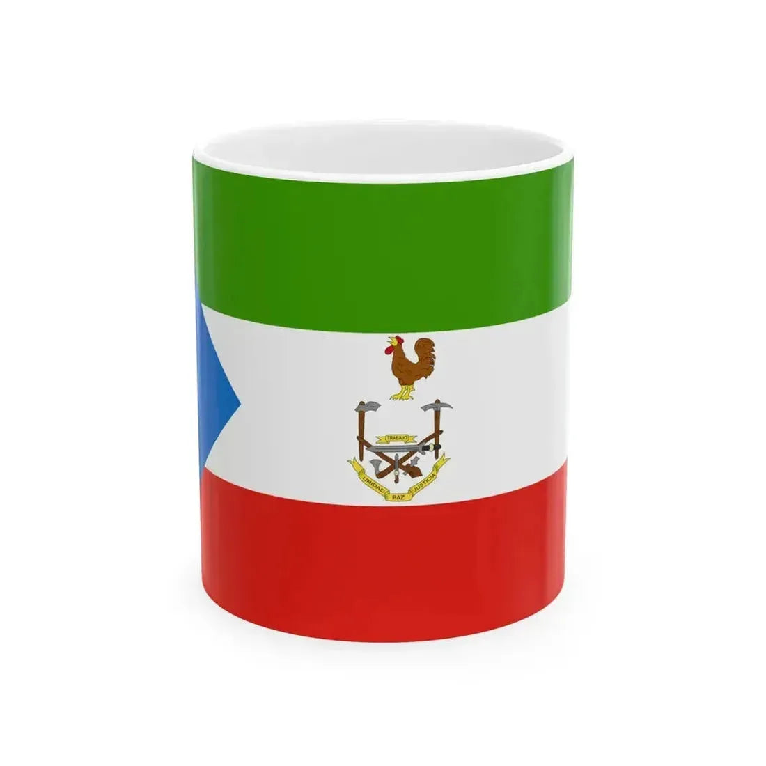 Flag of Equatorial Guinea 1973-1979 (Equatorial Guinea) White Coffee Mug 11oz - Go Mug Yourself