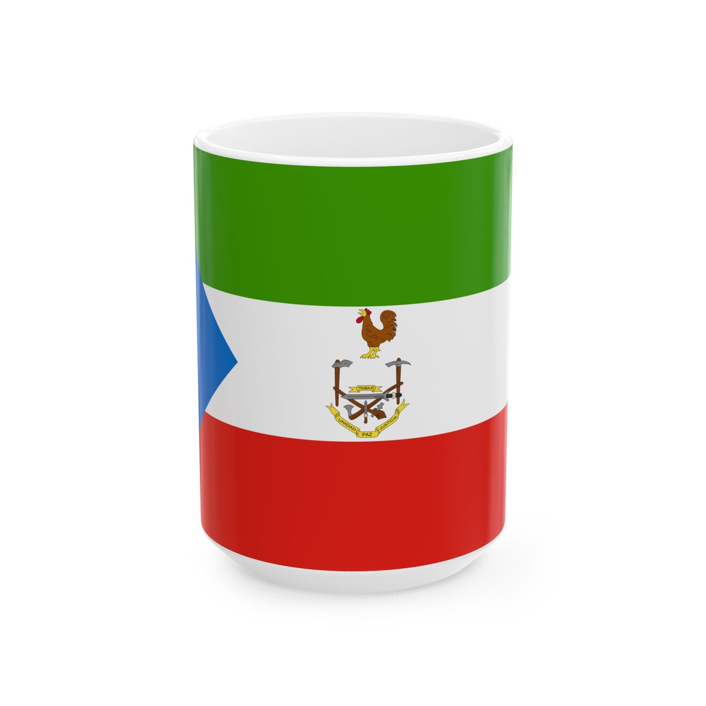 Flag of Equatorial Guinea 1973-1979 (Equatorial Guinea) White Coffee Mug-15oz-Go Mug Yourself
