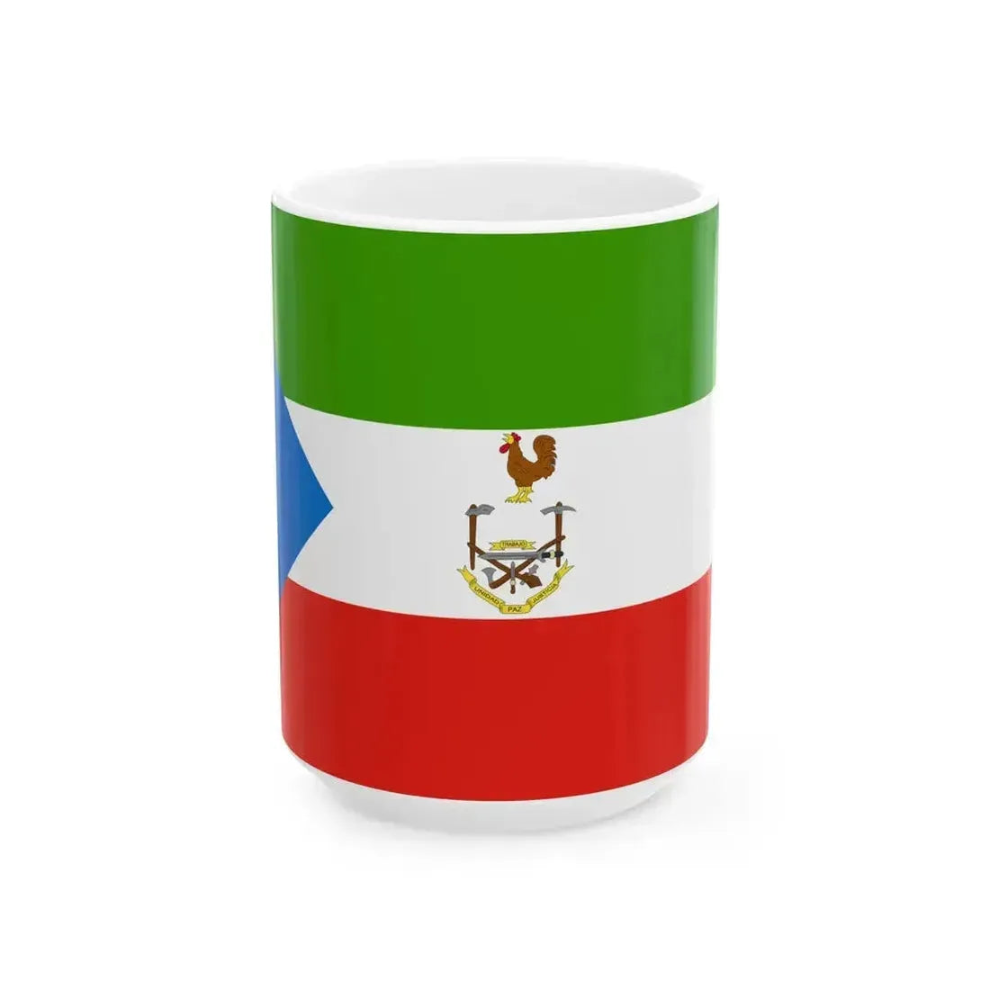 Flag of Equatorial Guinea 1973-1979 (Equatorial Guinea) White Coffee Mug 15oz - Go Mug Yourself