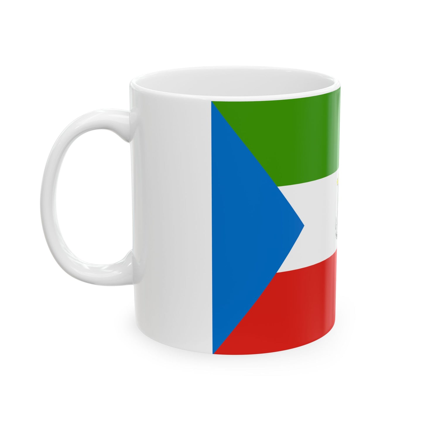 Flag of Equatorial Guinea (Equatorial Guinea) White Coffee Mug-Go Mug Yourself