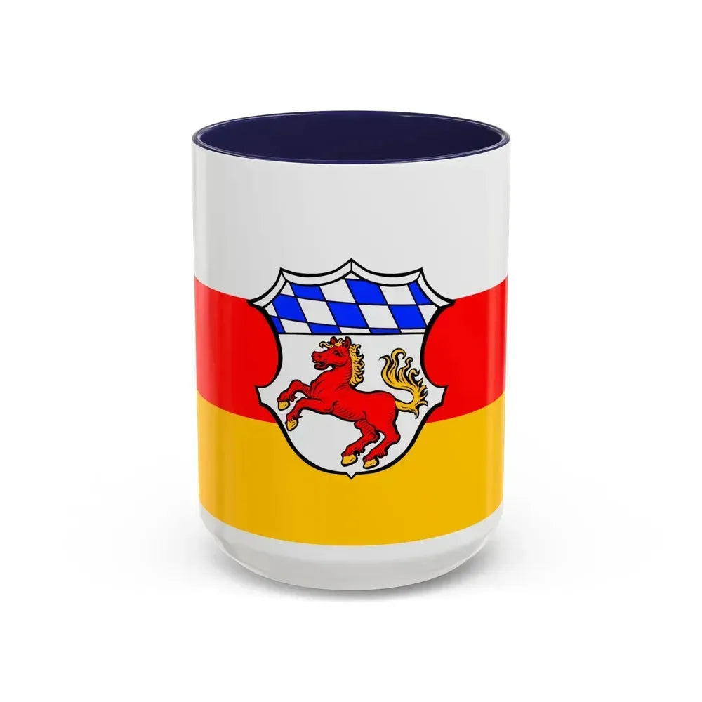Flag of Erding Germany - Accent Coffee Mug 15oz Navy - Go Mug Yourself