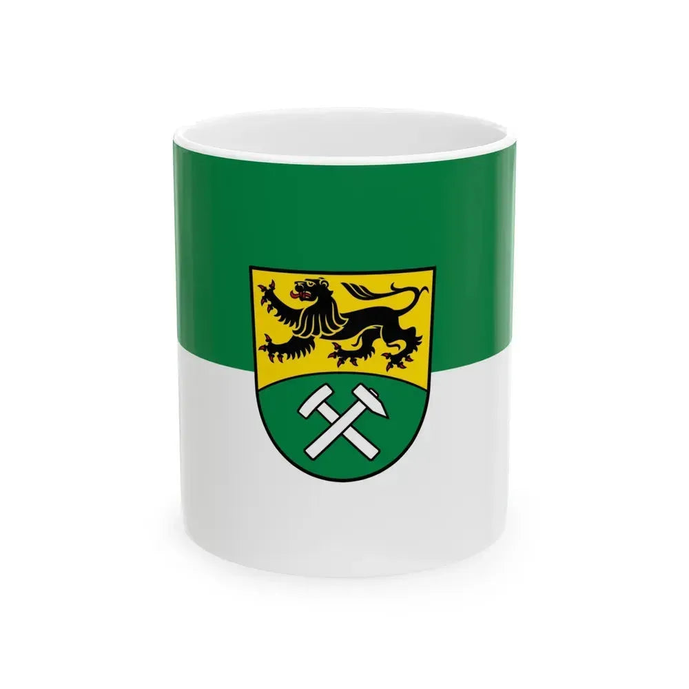 Flag of Erzgebirgskreises Germany - White Coffee Mug 11oz - Go Mug Yourself