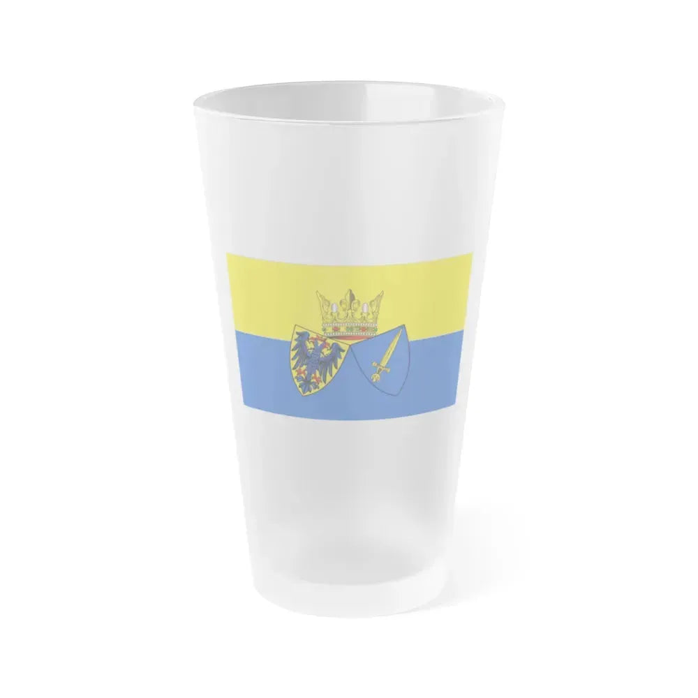 Flag of Essen Germany - Frosted Pint Glass 16oz 16oz Frosted - Go Mug Yourself