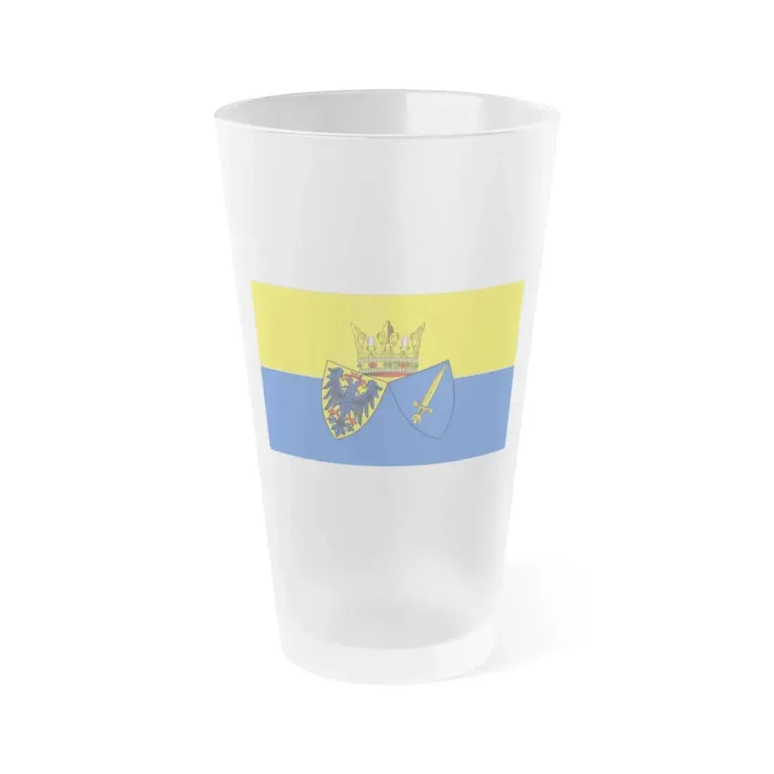 Flag of Essen Germany - Frosted Pint Glass 16oz 16oz Frosted - Go Mug Yourself