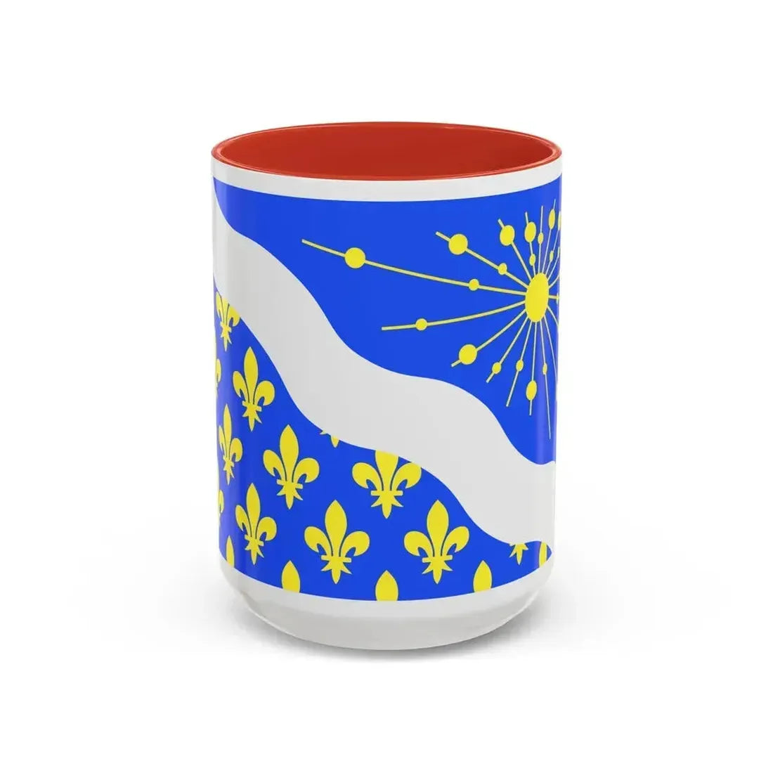Flag of Essonne France 2 - Accent Coffee Mug 15oz Red - Go Mug Yourself