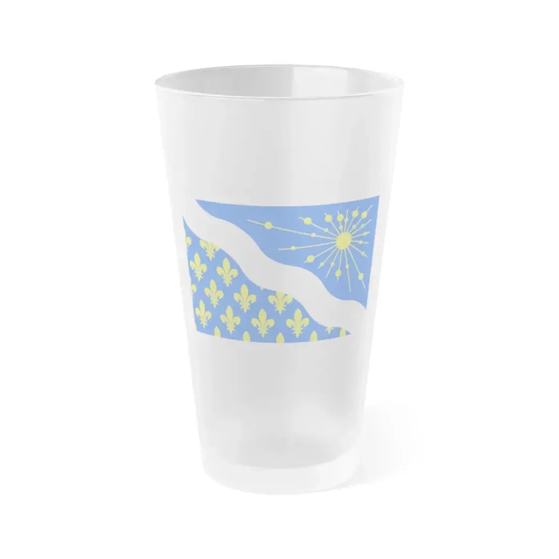 Flag of Essonne France 2 - Frosted Pint Glass 16oz 16oz Frosted - Go Mug Yourself
