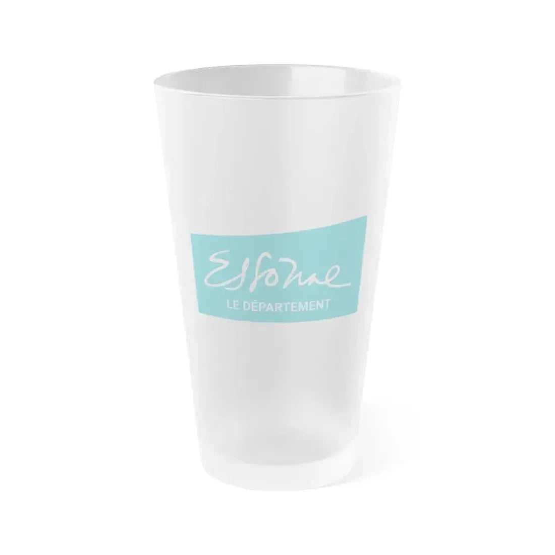 Flag of Essonne France - Frosted Pint Glass 16oz 16oz Frosted - Go Mug Yourself