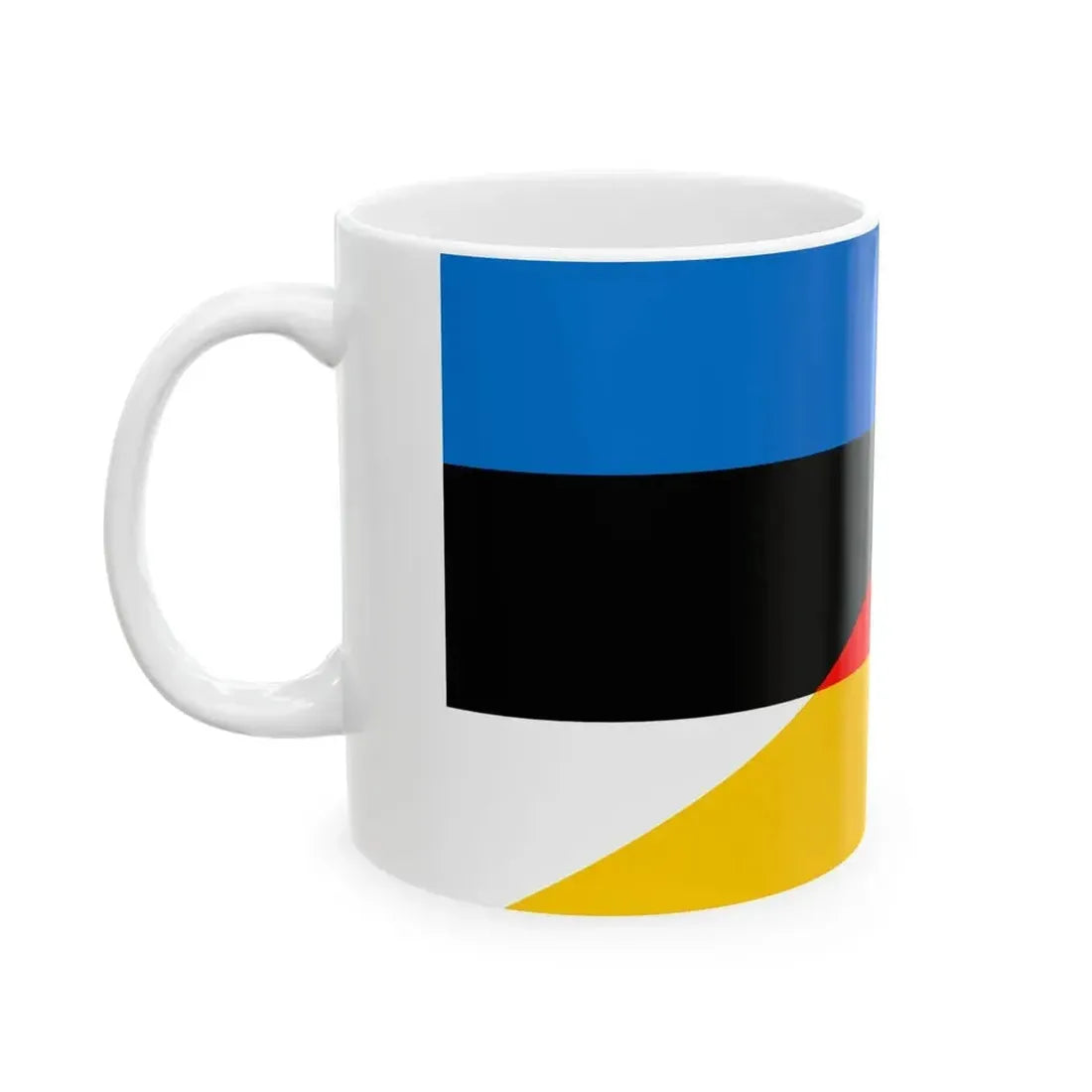 Flag of Estonia and Germany (Estonia) White Coffee Mug - Go Mug Yourself