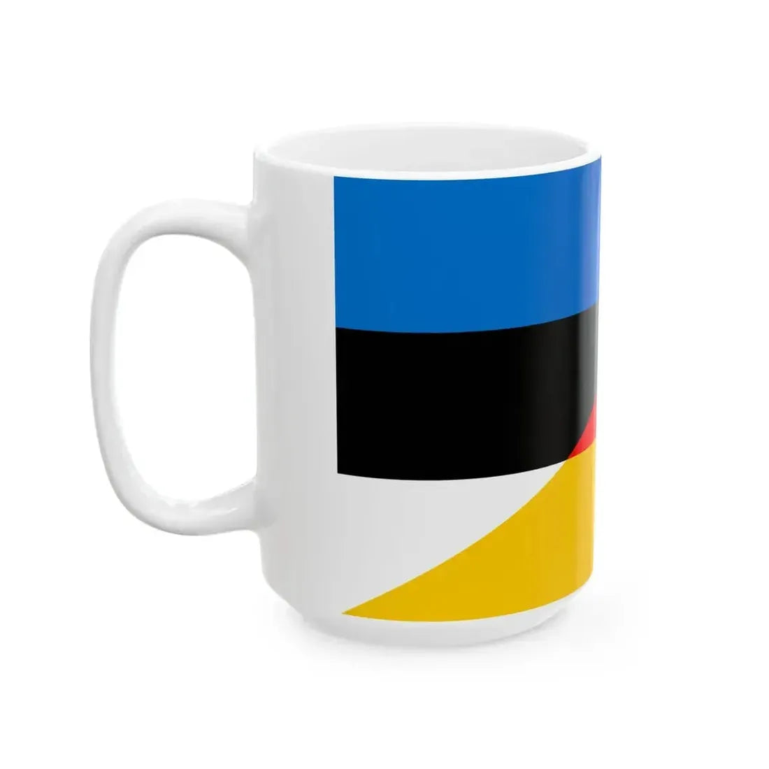 Flag of Estonia and Germany (Estonia) White Coffee Mug - Go Mug Yourself