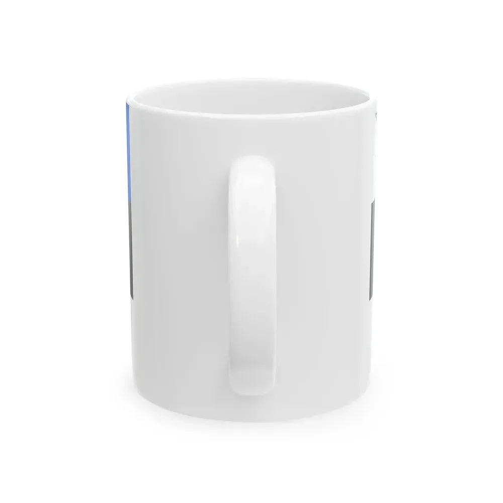 Flag of Estonian Customs (Estonia) White Coffee Mug - Go Mug Yourself