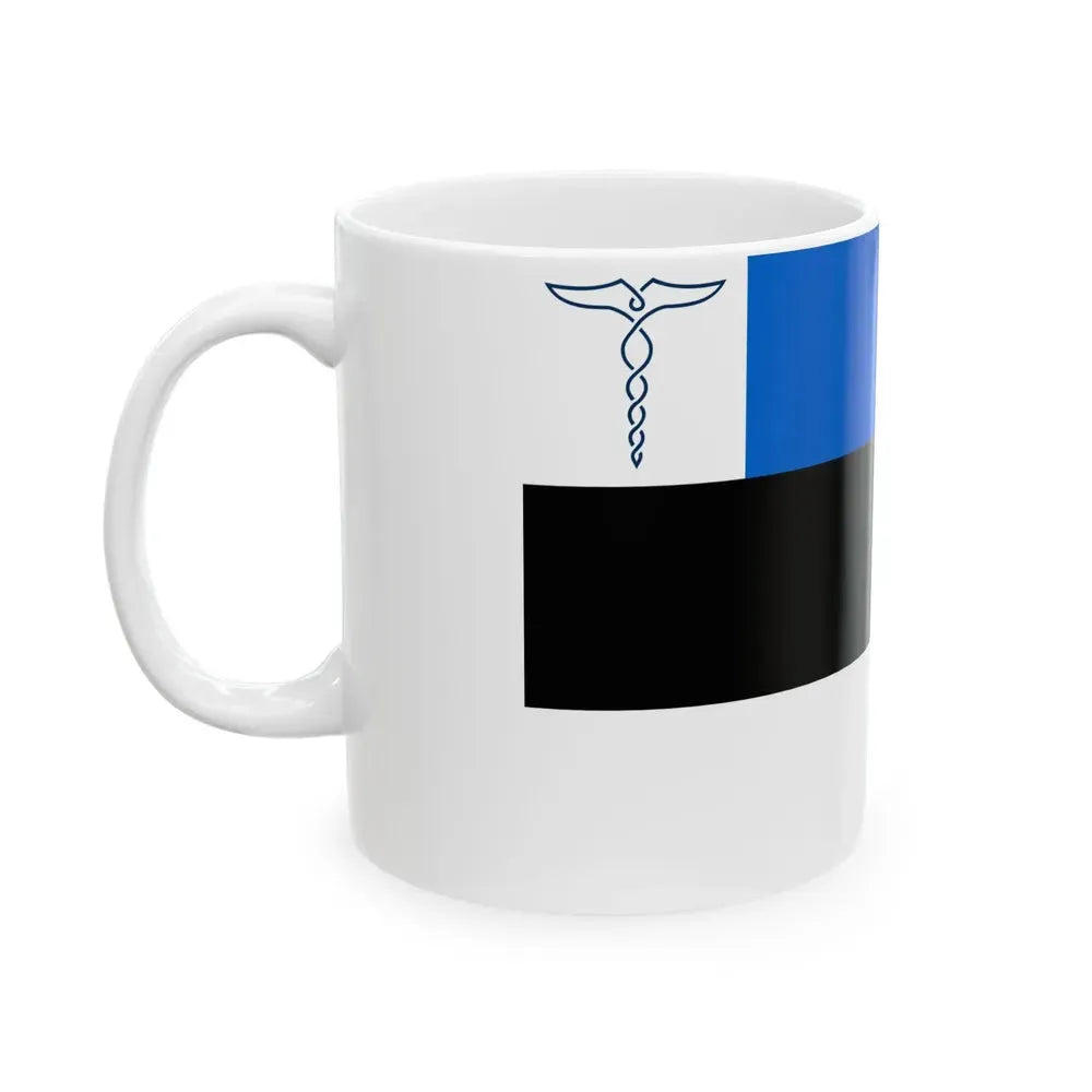 Flag of Estonian Customs (Estonia) White Coffee Mug - Go Mug Yourself