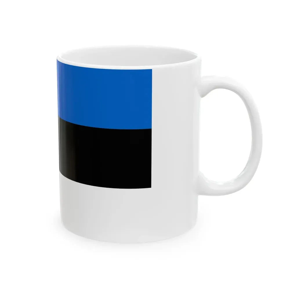 Flag of Estonian Customs (Estonia) White Coffee Mug - Go Mug Yourself