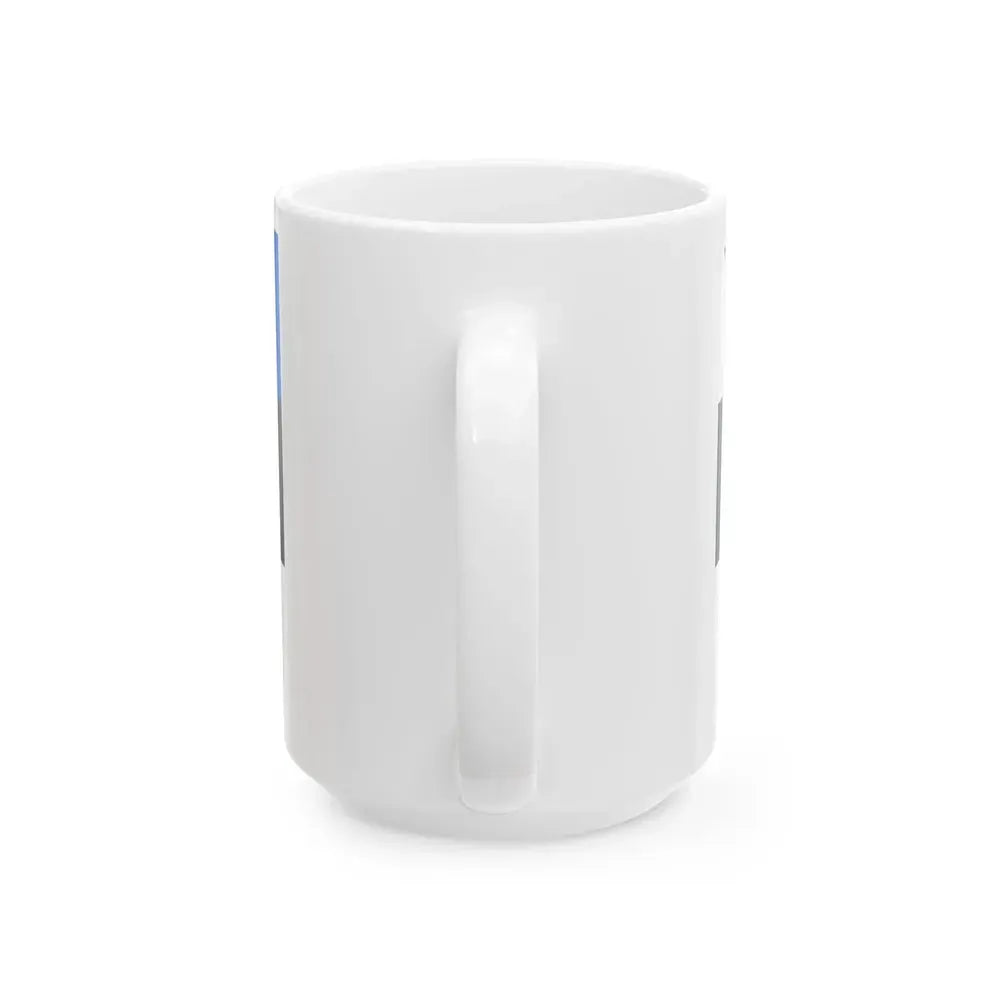 Flag of Estonian Customs (Estonia) White Coffee Mug - Go Mug Yourself